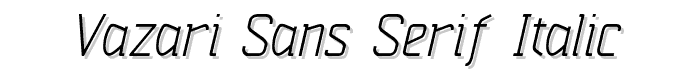 Vazari Sans Serif Italic font